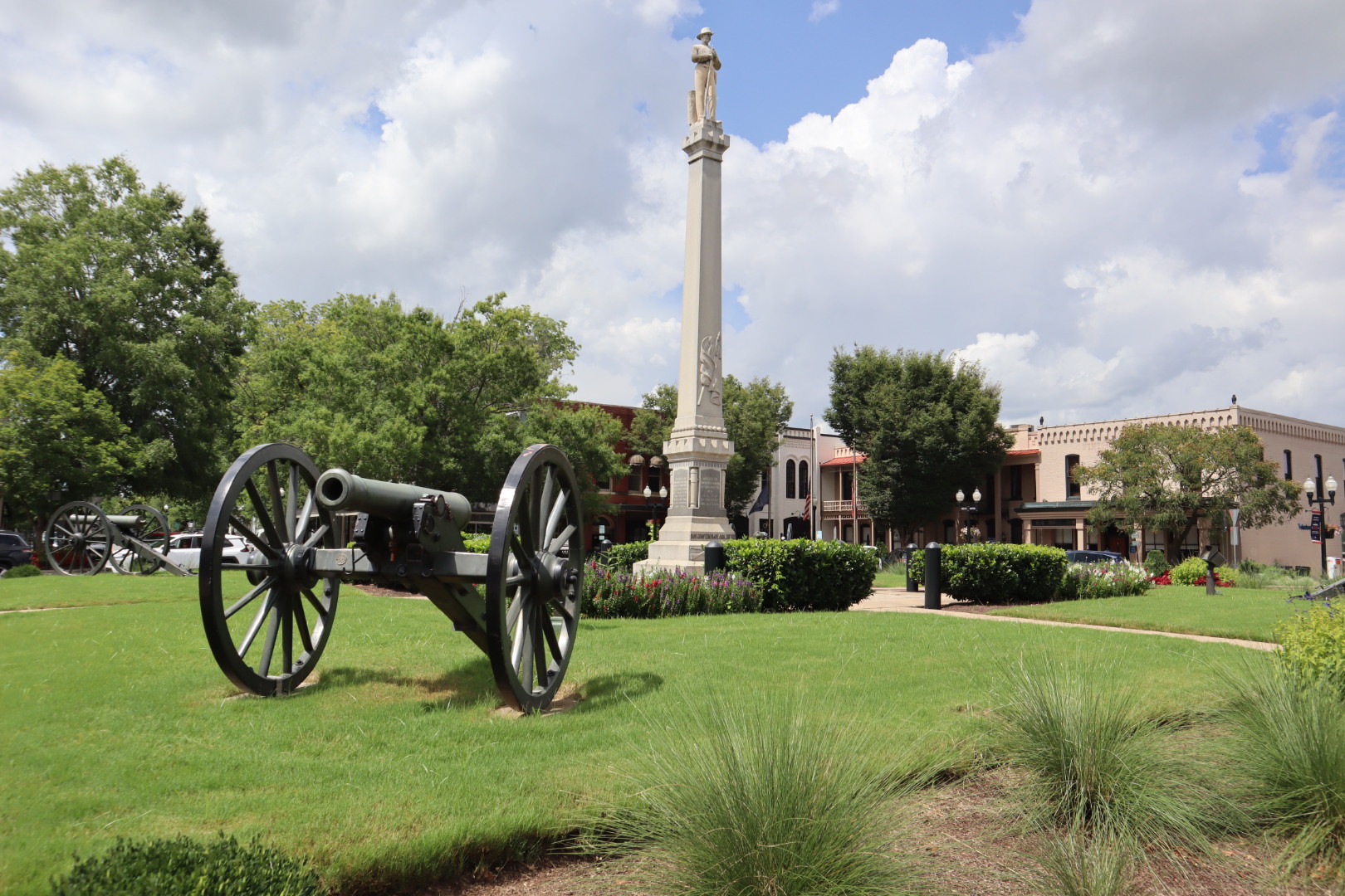 The monument green on Public Square in downtown Franklin, Tennessee